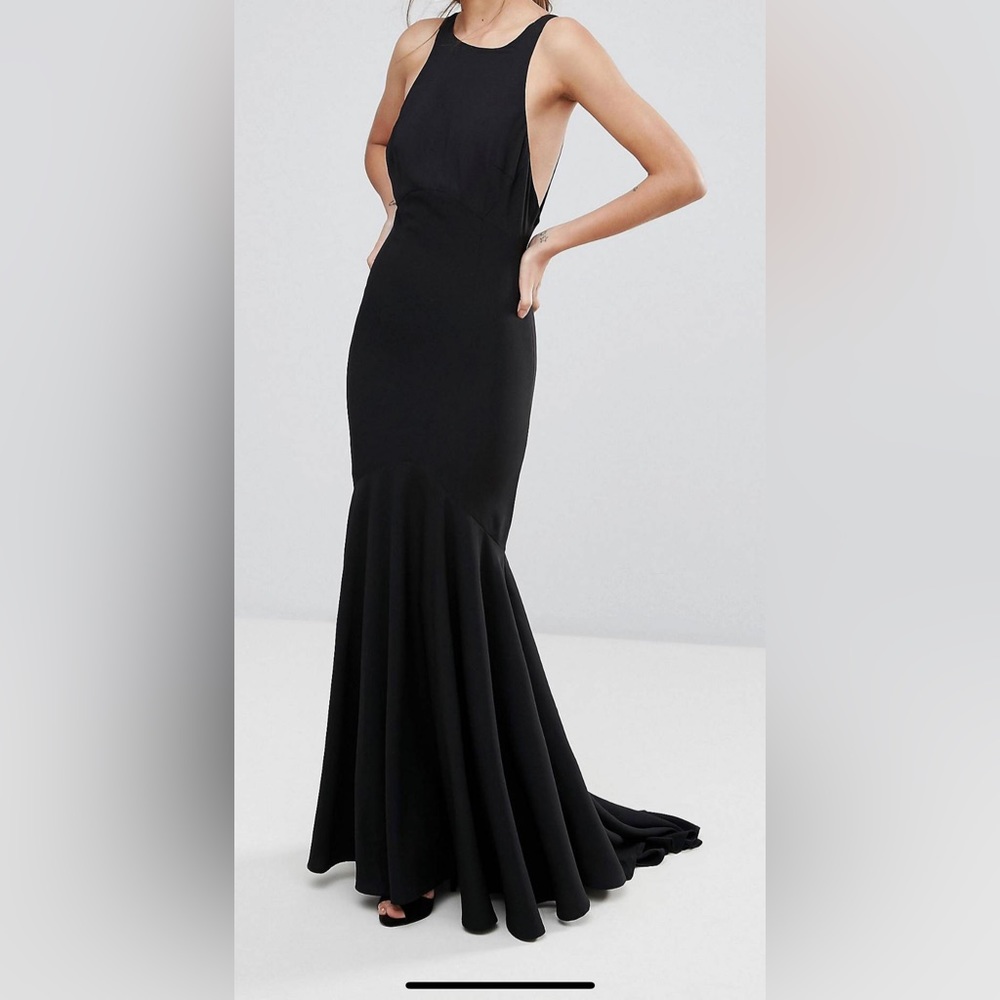 Jarlo Fishtail Maxi Dress With Open Bow Back